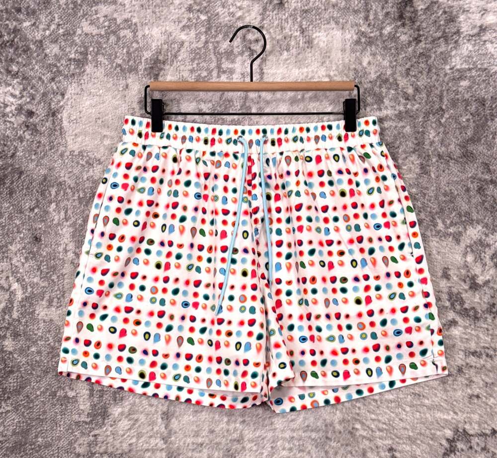 Strawberry Milk Mob Swim Shorts Large Mens Trunks Abstract Dot